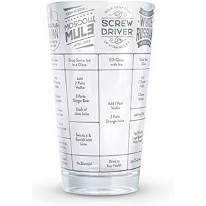 FRED & FRIENDS Good Measure Vodka Cocktail Recipe Glass Cup
